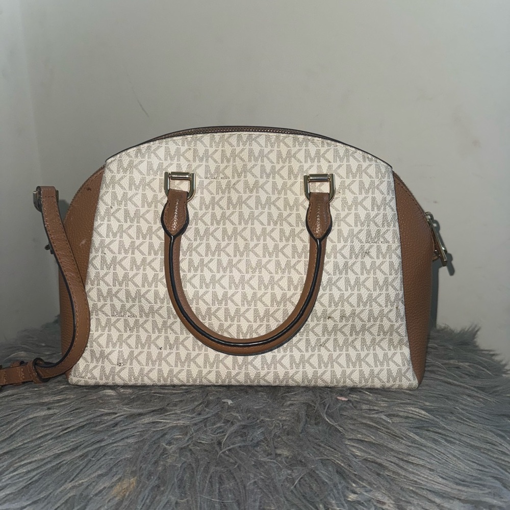 Michael Kors Brown and Cream Women's Bag
